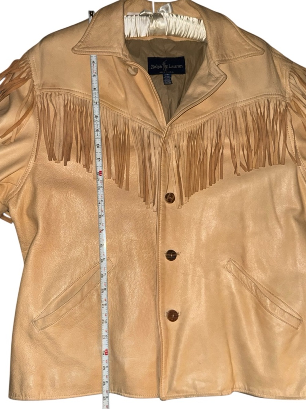 Vintage Ralph Lauren 70’s/Early 80’s Era Western Style Fringe Leather Jacket - Picture 7 of 13